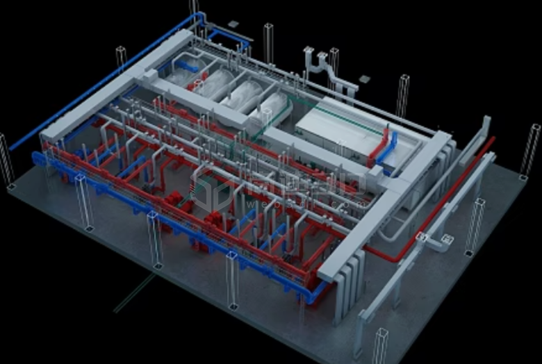 专业消防泵房3D模型 | 管道、水泵、阀门一体化建模