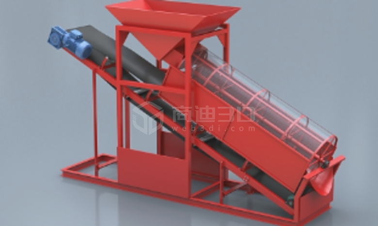 喂料机机械设备3d立体建模