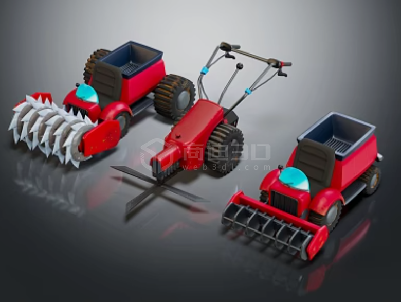 筑埂机起垄机3D展示展厅 - 专业农机三维建模与交互展示
