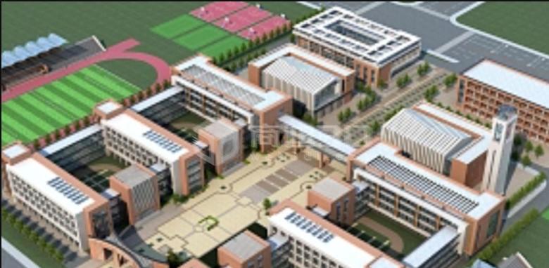 学校校园倾斜摄影3d可视化数字孪生建模