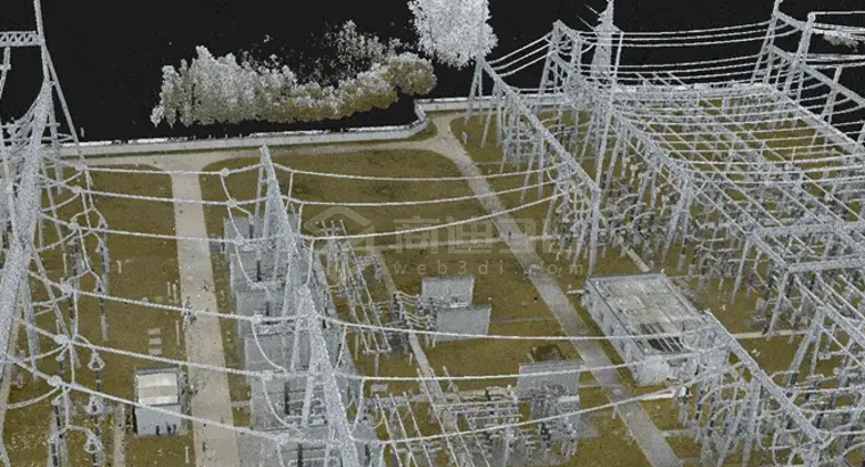升压站降压站能源站三维点云扫描3d可视化建模