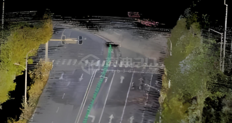 道路智慧路口三维扫描3d可视化建模-交叉路口三维点云扫描