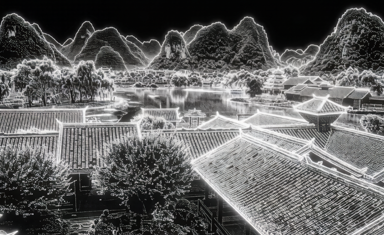 广西旅游景区3d高斯点云扫描模型