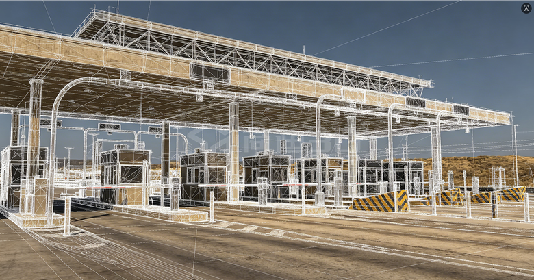 高速收费站三维扫描3D可视化建模