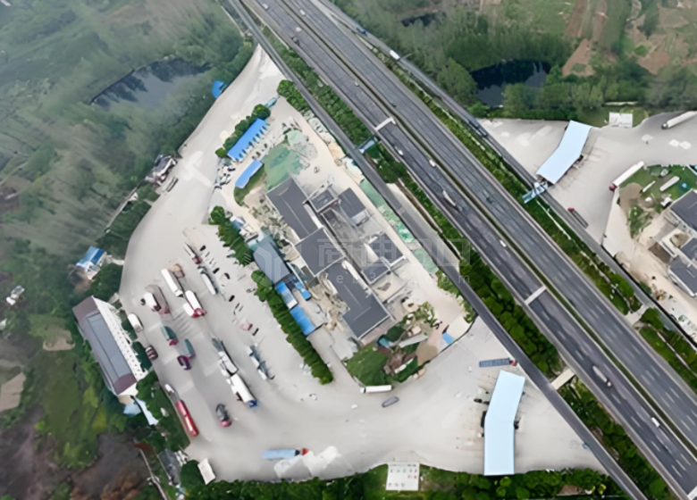 高速路口、服务区、加油站无人机倾斜摄影实景三维建模
