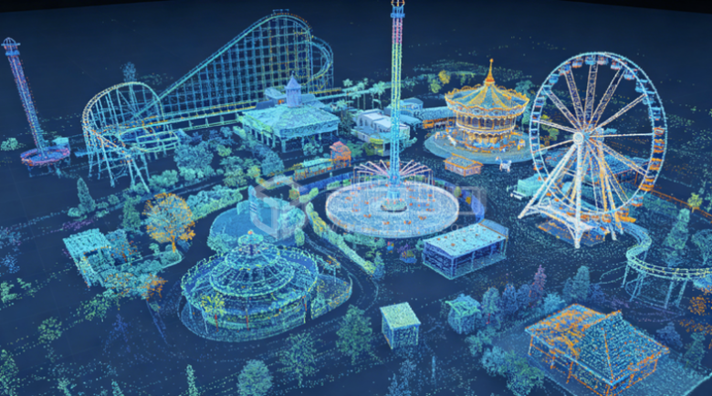 景区游乐园三维点云扫描赋能园区高效管控