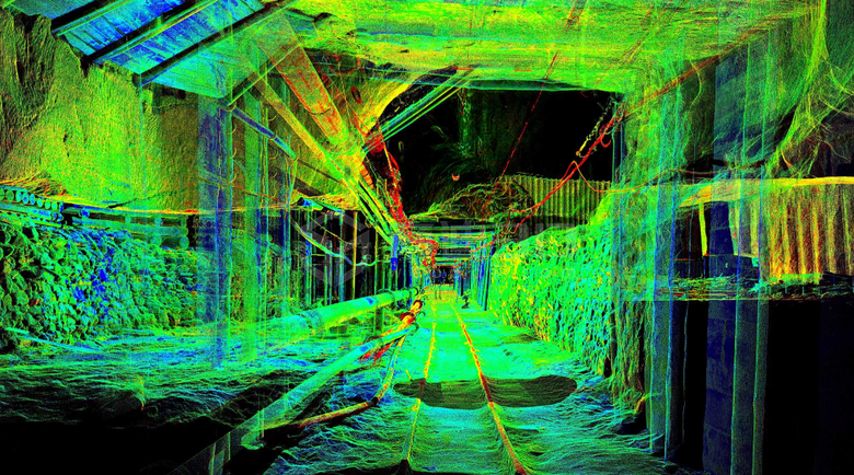矿山隧道3D点云扫描可视化
