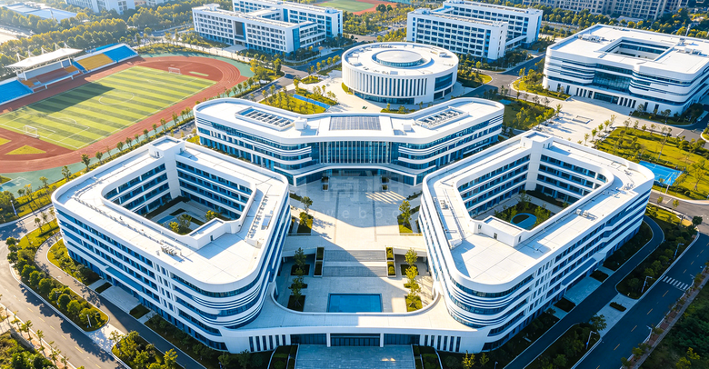 现代校园无人机倾斜摄影可视化数字孪生建模