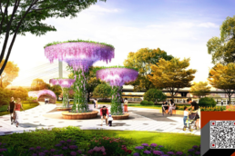 公園建筑效果圖3d渲染