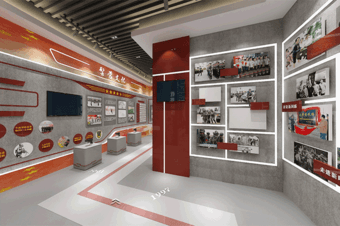 3d展廳搭建之永不落幕的黨政紅色展廳