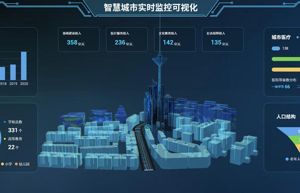 智慧城市监控系统_3D可视化管理信息系统_数字孪生系统