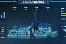 智慧园区3D城市数据可视化系统大屏展示