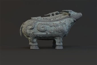 文物青铜器高清3D建模H5三维扫描高清模型展示应用
