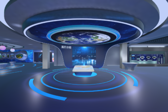 漸進式3D深夜色视频雲展廳之水資源3D博覽會