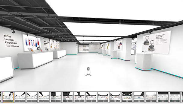 线上企业展厅-vr展厅-钥匙扣企业虚拟展厅在线展示