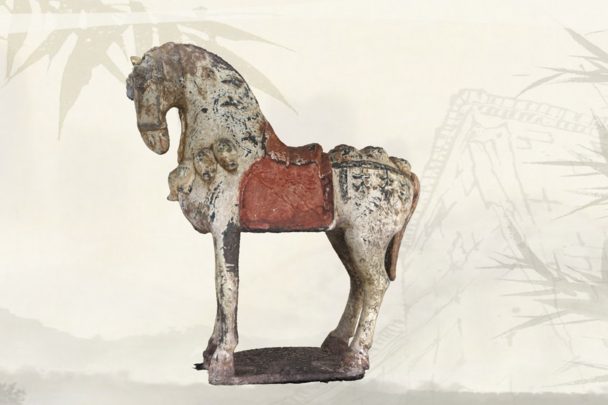 博物館古董收藏3D掃描魏晉南北朝時代馬像線上VR可視化三維展示