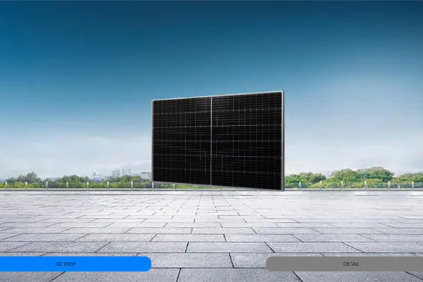 太陽能板模型線上展示三維效果互動