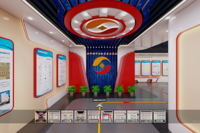 洪泽湖畔金融宣教云基地云展厅3D全景建模VR线上金融教育展厅